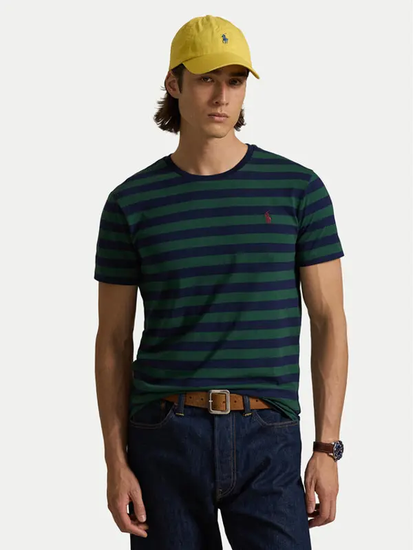 Polo Ralph Lauren Polo Ralph Lauren T-shirt 710803479031 Zelena Custom Slim Fit