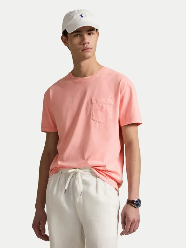 Polo Ralph Lauren Polo Ralph Lauren T-shirt 710969628005 Ružičasta Custom Slim Fit