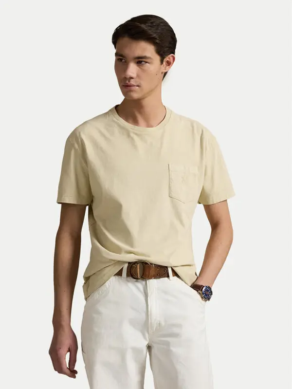 Polo Ralph Lauren Polo Ralph Lauren T-shirt 710969628007 Bež Custom Slim Fit