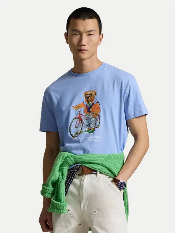 Polo Ralph Lauren Polo Ralph Lauren T-shirt 710B16612001 Plava Regular Fit