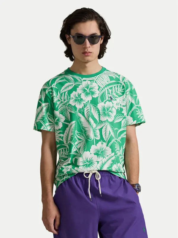 Polo Ralph Lauren Polo Ralph Lauren T-shirt 710B16614001 Zelena Regular Fit