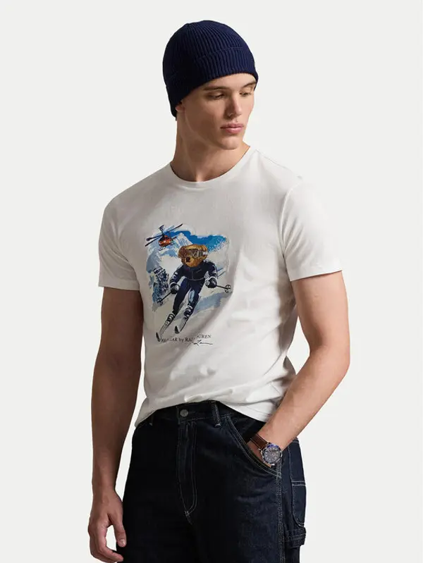 Polo Ralph Lauren Polo Ralph Lauren T-shirt 710P07343001 Bijela Regular Fit