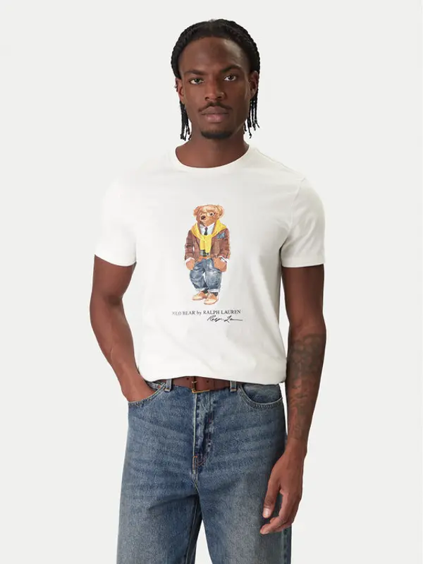 Polo Ralph Lauren Polo Ralph Lauren T-shirt 710P07346001 Bijela Regular Fit