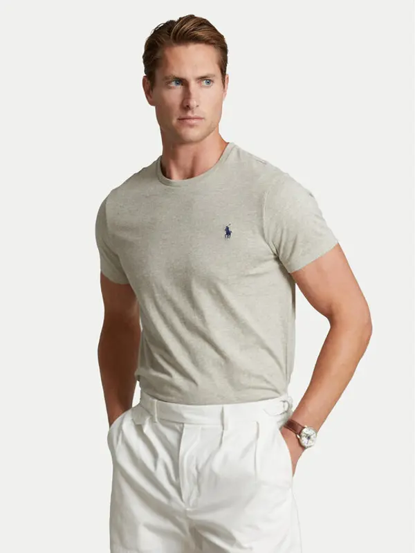 Polo Ralph Lauren Polo Ralph Lauren T-shirt Bsr 710680785 Siva Custom Slim Fit