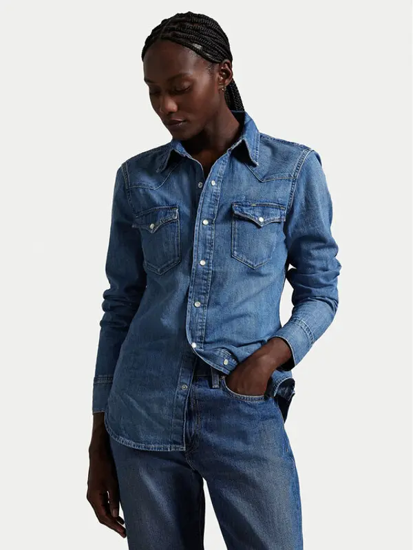 Polo Ralph Lauren Polo Ralph Lauren traper košulja 211969402001 Tamnoplava Slim Fit