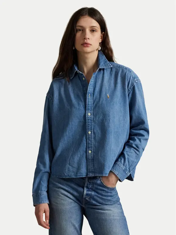 Polo Ralph Lauren Polo Ralph Lauren traper košulja 211969457001 Plava Boxy Fit