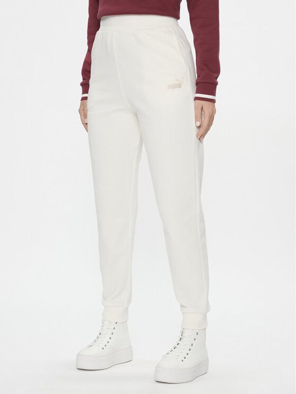 Puma Puma Donji dio trenerke Ess+ Embroidery 670007 Écru Regular Fit