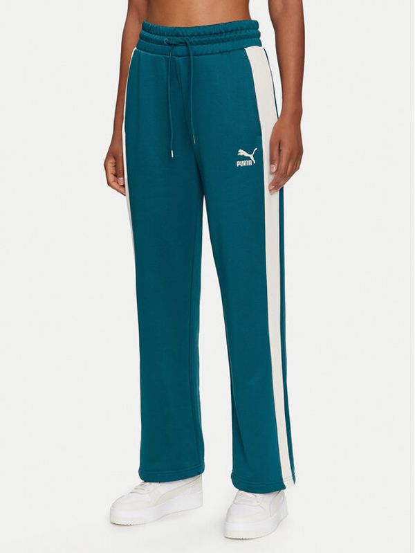 Puma Puma Donji dio trenerke Iconic T7 627996 Zelena Straight Leg