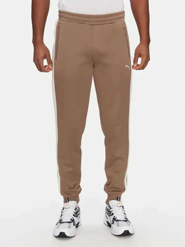 Puma Puma Donji dio trenerke T7 Always On 629588 Smeđa Regular Fit