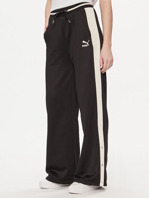 Puma Puma Donji dio trenerke T7 For The Fanbase 625025 Crna Relaxed Fit