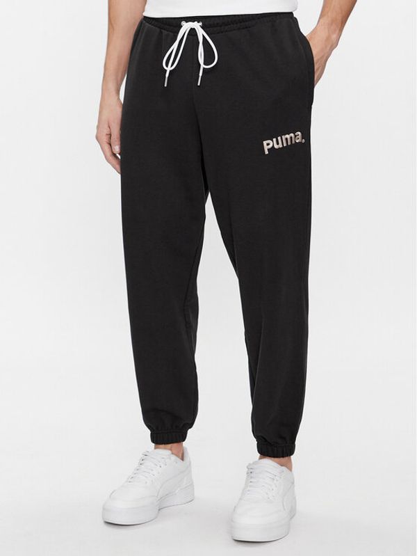 Puma Puma Donji dio trenerke Team 538261 Crna Relaxed Fit