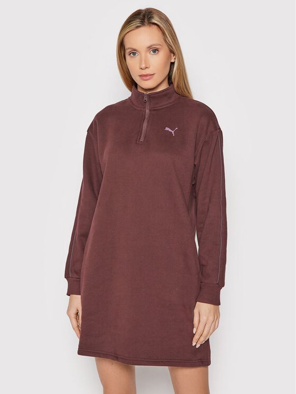 Puma Puma Džemper haljina Cyber 848183 Tamnocrvena Regular Fit