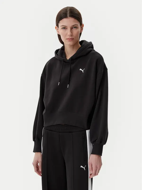 Puma Puma Majica dugih rukava Ess 629746 Crna Relaxed Fit