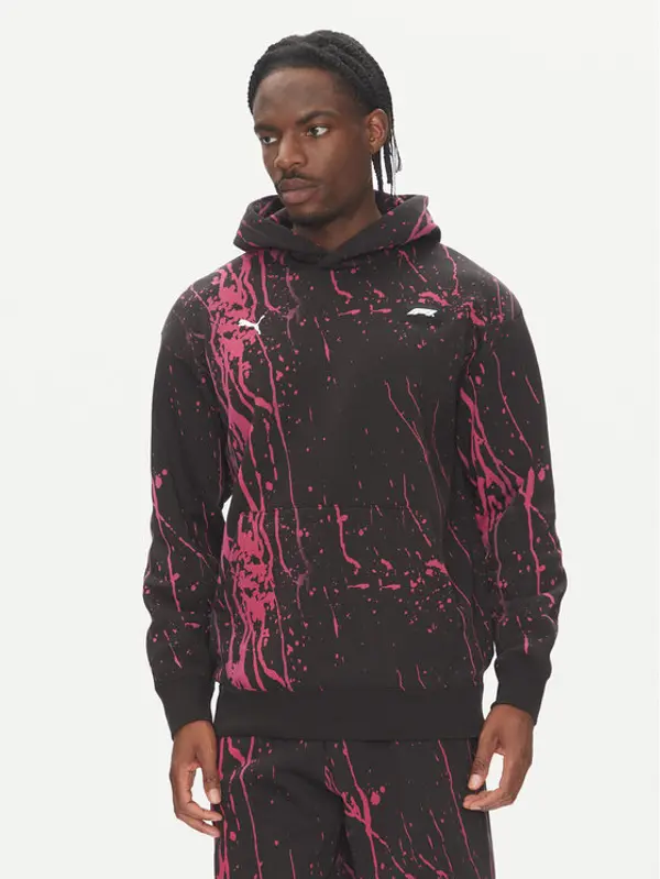 Puma Puma Majica dugih rukava F1 Color Splash 630170 Crna Relaxed Fit