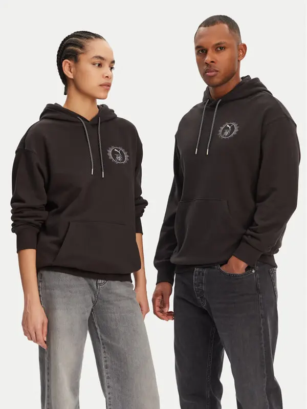Puma Puma Majica dugih rukava Unisex Harry Potter 630093 Crna Relaxed Fit
