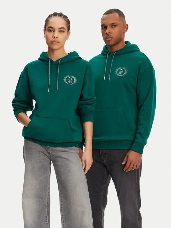 Puma Puma Majica dugih rukava Unisex Harry Potter 630093 Zelena Relaxed Fit