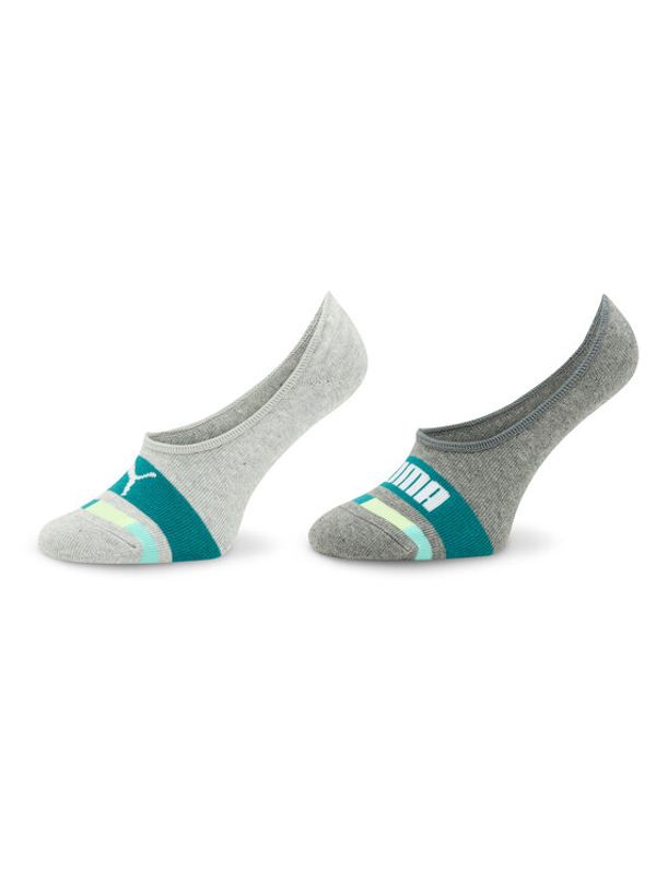 Puma Puma Set od 2 para dječjih niskih čarapa Kids Seasonal Footie 2P 938009 Siva