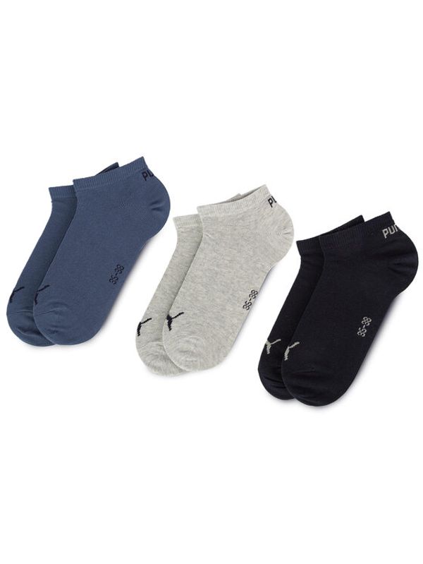 Puma Puma Set od 3 para niskih ženskih čarapa 261080001 Crna