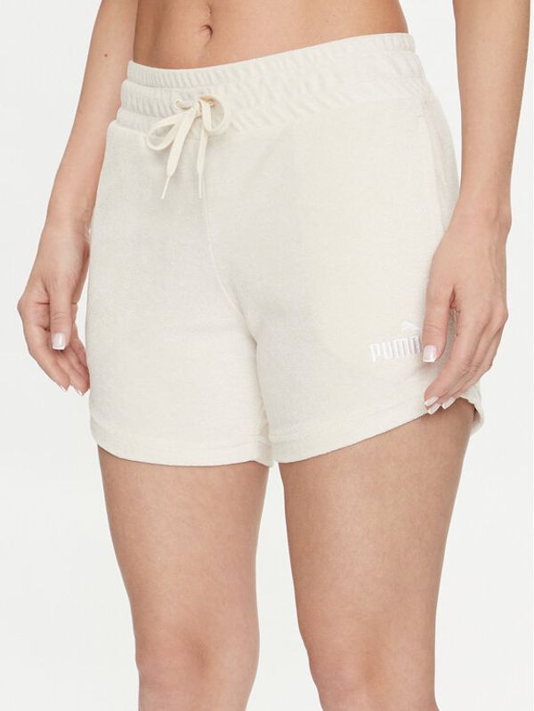Puma Puma Sportske kratke hlače Ess Elevated 677946 Écru Regular Fit