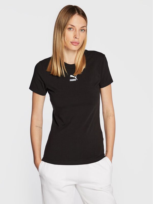 Puma Puma T-shirt Classic 535610 Crna Slim Fit