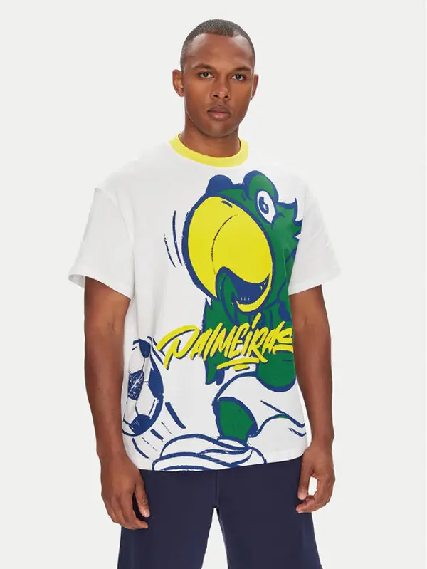 Puma Puma T-shirt CWC Hoops x Palmeiras 631705 Bijela Regular Fit