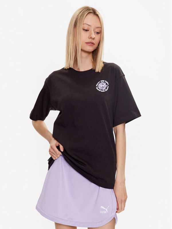 Puma Puma T-shirt Downtown 538362 Crna Relaxed Fit