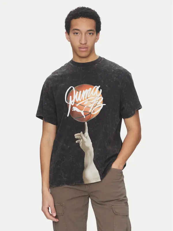 Puma Puma T-shirt Dylan Exhibit 630475 Crna Regular Fit