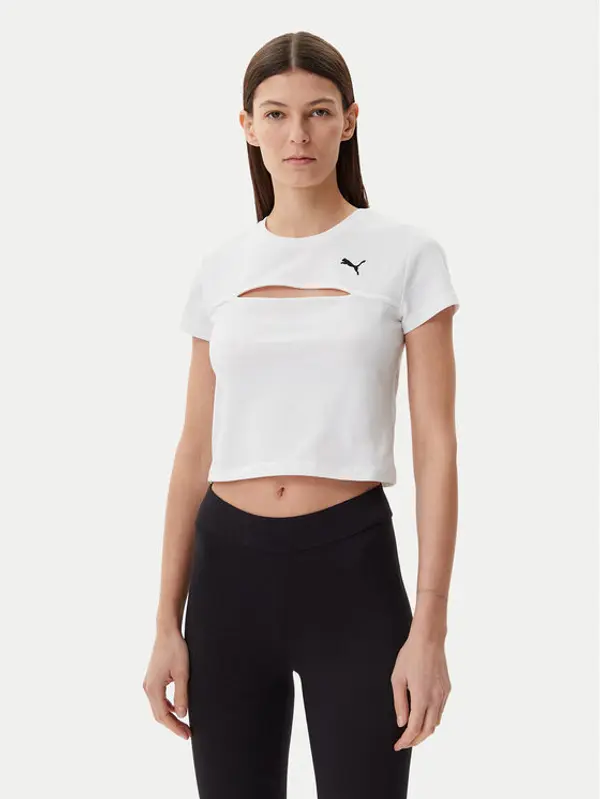 Puma Puma T-shirt Ess Cut-Out 631164 Bijela Slim Fit