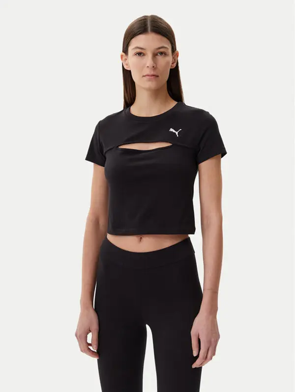 Puma Puma T-shirt Ess Cut-Out 631164 Crna Slim Fit