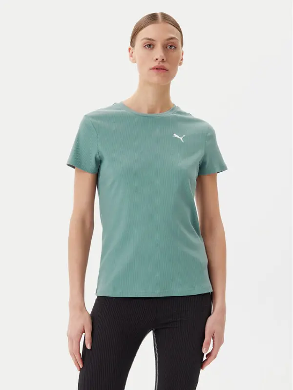Puma Puma T-shirt Ess Elevated 685021 Zelena Slim Fit