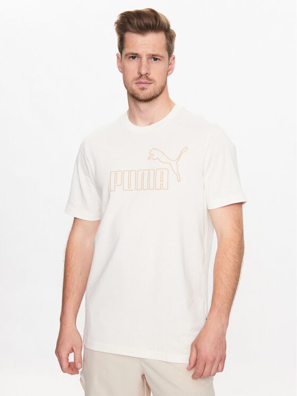 Puma Puma T-shirt Essentials Elevated 673385 Bež Regular Fit