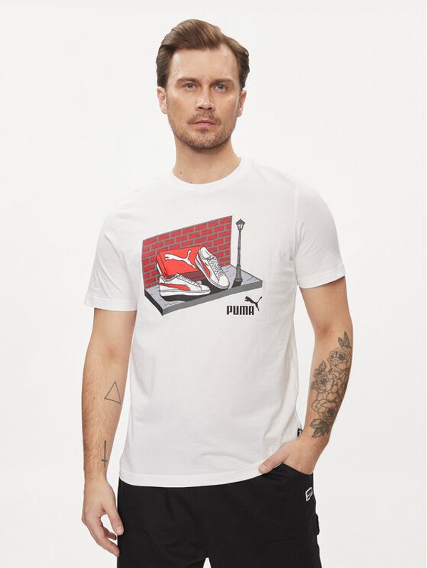 Puma Puma T-shirt Graphics Sneaker Box 680175 Bijela Regular Fit