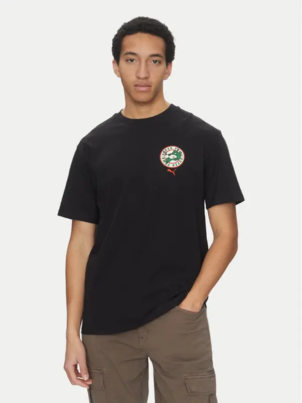 Puma Puma T-shirt Graphics Super 629639 Crna Relaxed Fit