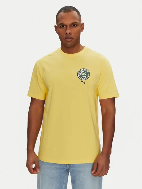 Puma Puma T-shirt Graphics Super 629639 Žuta Relaxed Fit