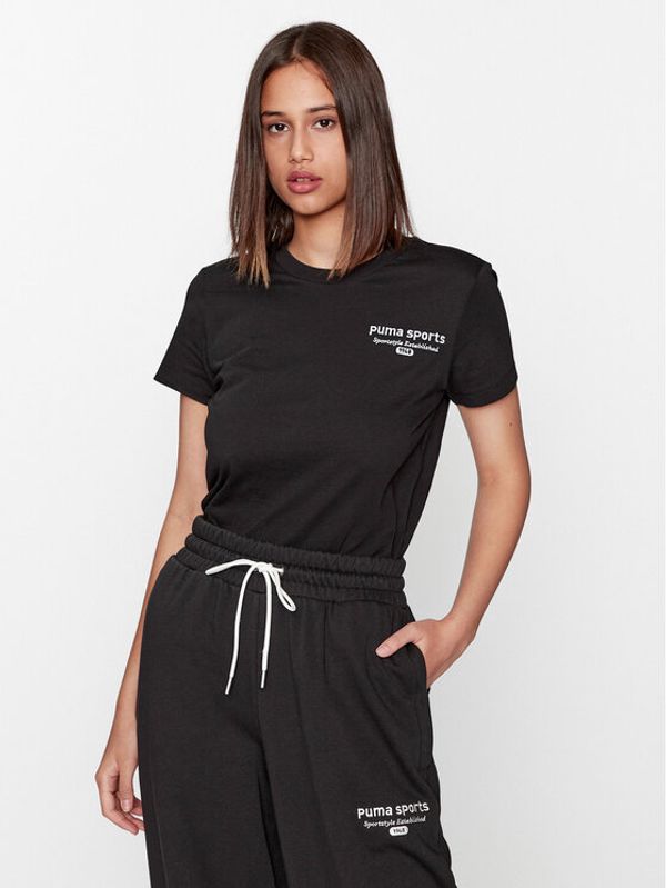 Puma Puma T-shirt Puma Team Graphic 621437 Crna Regular Fit