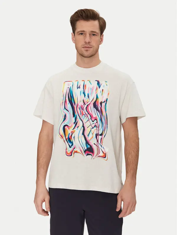 Puma Puma T-shirt Stewie Limitless 630527 Écru Relaxed Fit