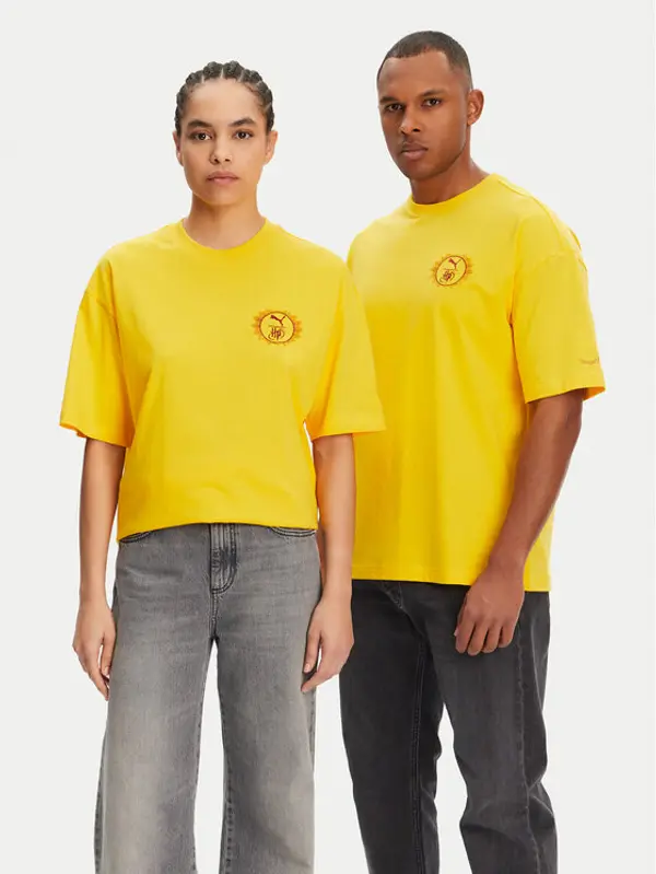 Puma Puma T-shirt Unisex Harry Potter 630092 Žuta Oversize