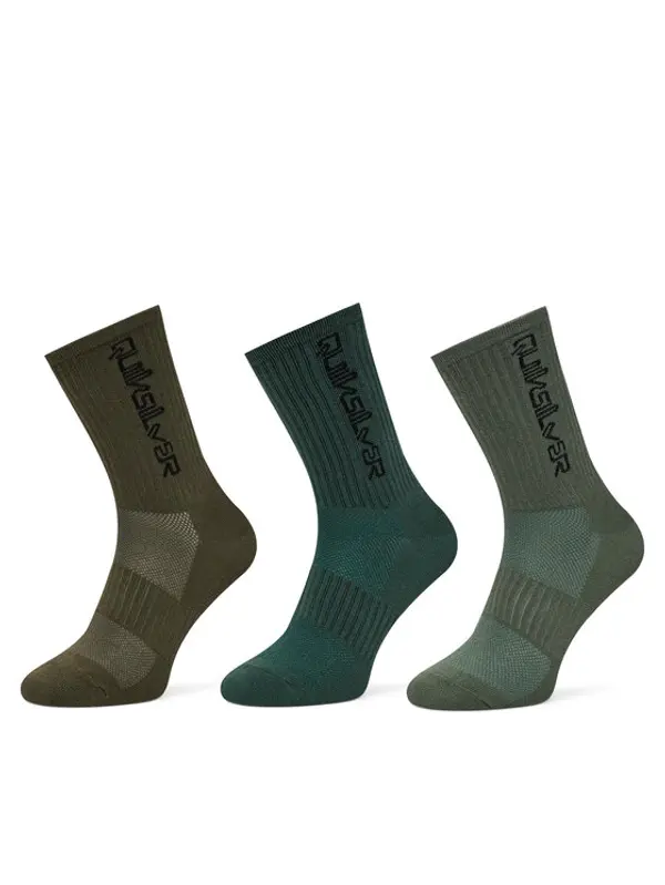 Quiksilver Quiksilver Duge čarape AS_QUIKSILVER_100W_SS25 (3-PACK) Kaki