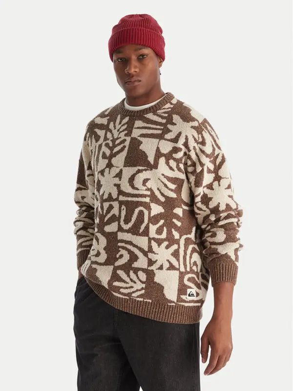 Quiksilver Quiksilver Džemper Hall City EQYSW03329 Smeđa Regular Fit