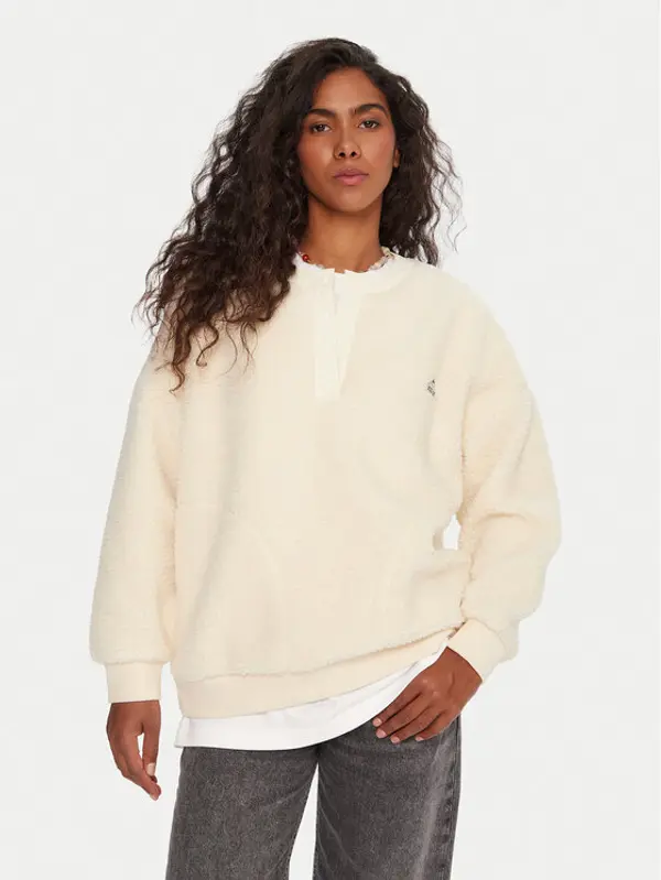 Quiksilver Quiksilver Flis Barranco EQWPF03000 Écru Boxy Fit