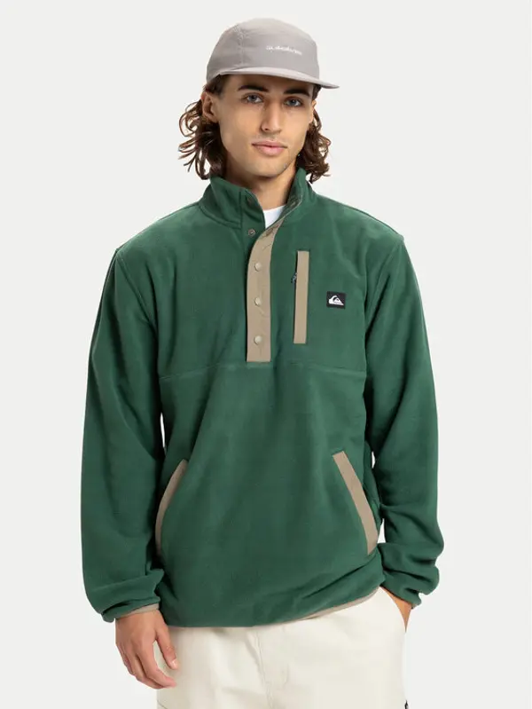 Quiksilver Quiksilver Flis No Destination EQYPF03072 Zelena Regular Fit