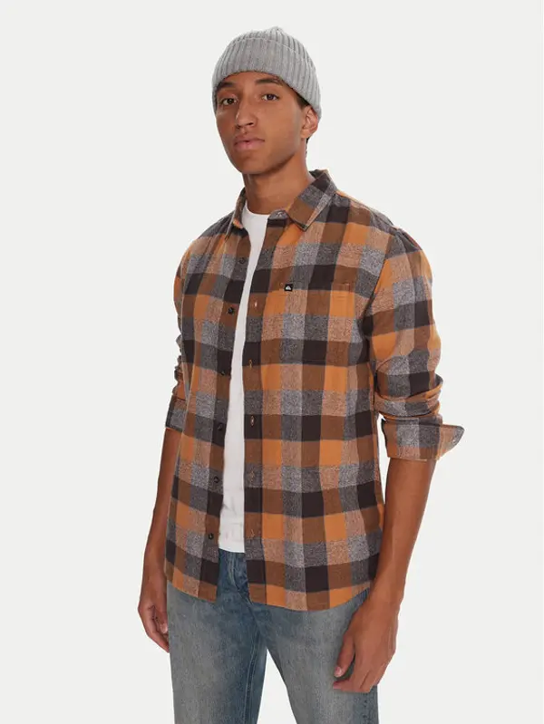 Quiksilver Quiksilver Košulja Motherfly Plaid EQYWT04642 Siva Regular Fit