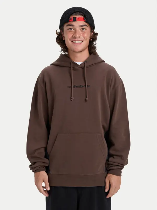 Quiksilver Quiksilver Majica dugih rukava Cb Hood EQYFT05128 Smeđa Comfort Fit