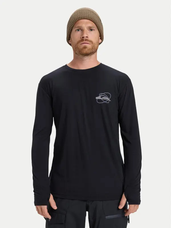 Quiksilver Quiksilver Majica dugih rukava Coastal Run EQYKT04400 Crna Regular Fit