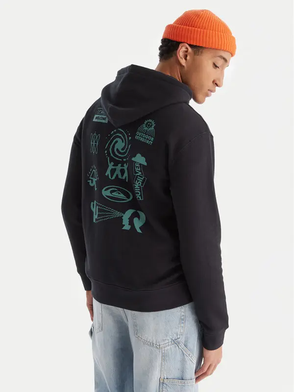 Quiksilver Quiksilver Majica dugih rukava EQYFT05126 Crna Comfort Fit