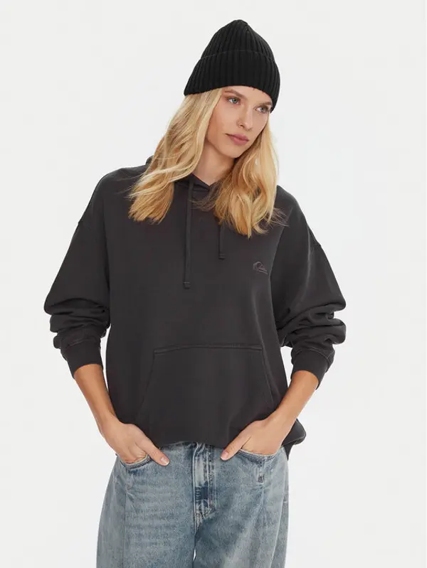 Quiksilver Quiksilver Majica dugih rukava Esential Hoodie EQWFT03191 Siva Oversize
