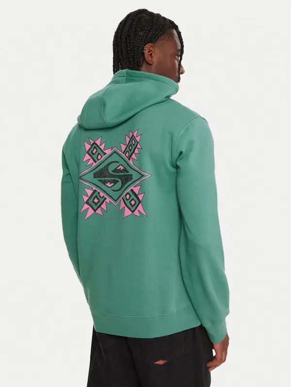 Quiksilver Quiksilver Majica dugih rukava Graphic EQYFT05131 Zelena Regular Fit