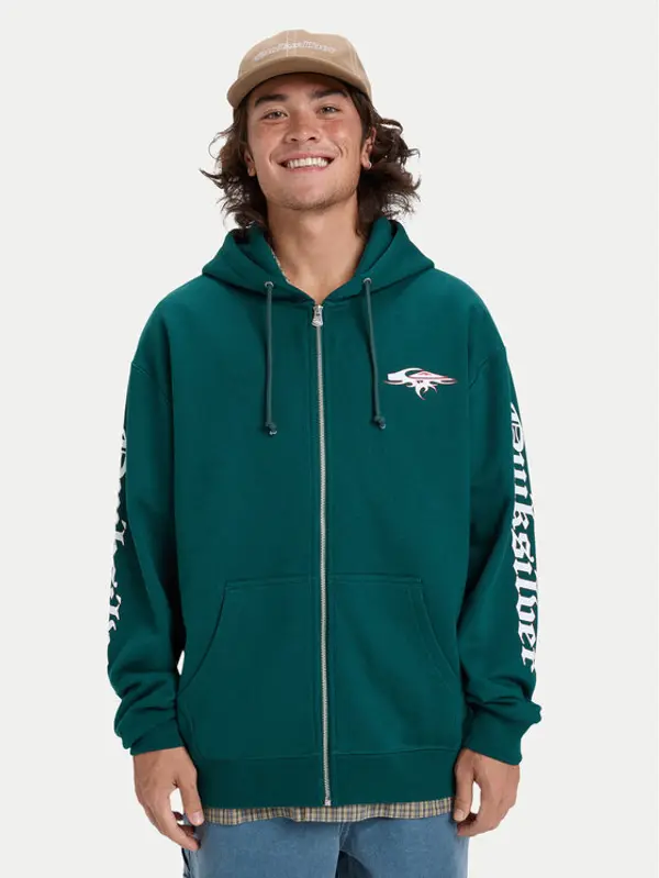 Quiksilver Quiksilver Majica dugih rukava Old English EQYFT05156 Crvena Oversize
