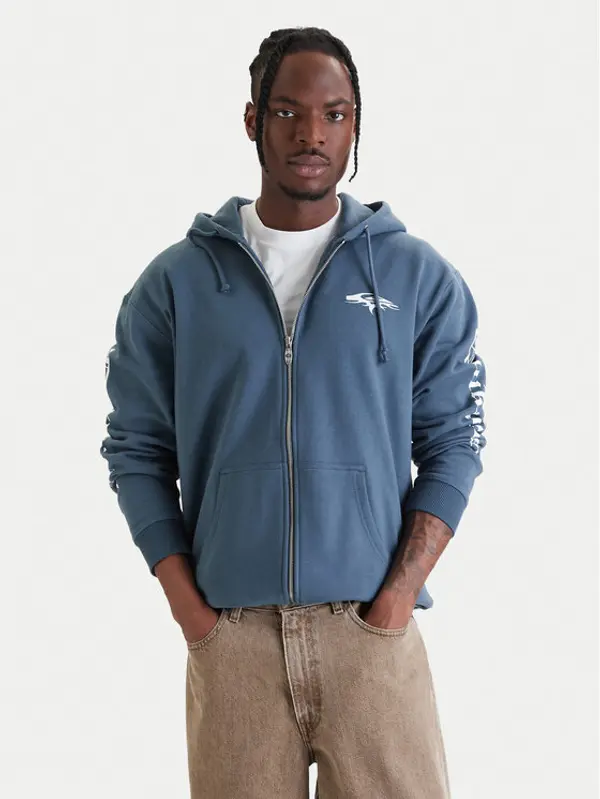 Quiksilver Quiksilver Majica dugih rukava Old English EQYFT05156 Plava Oversize