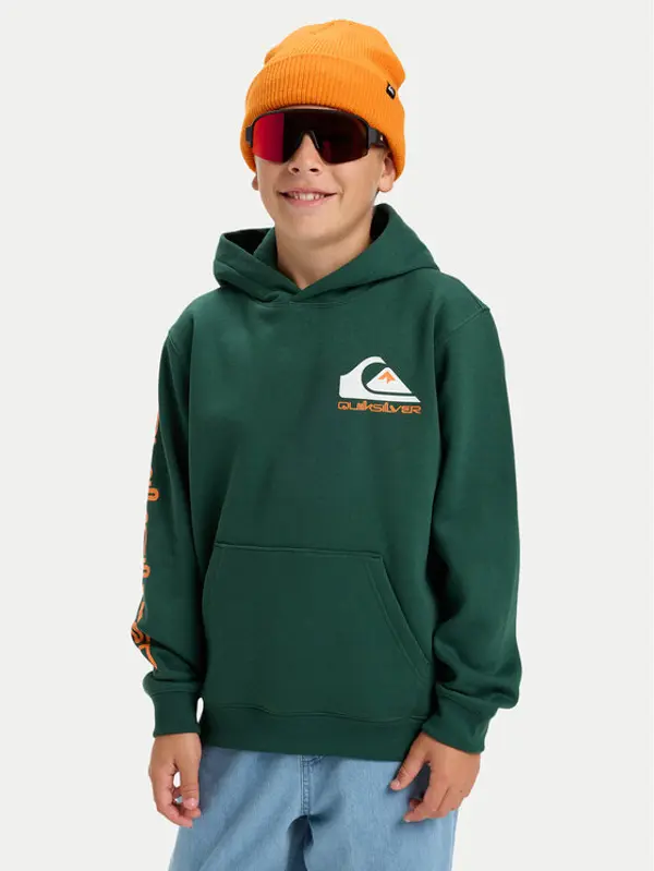 Quiksilver Quiksilver Majica dugih rukava Omni Logo EQBFT03951 Zelena Regular Fit